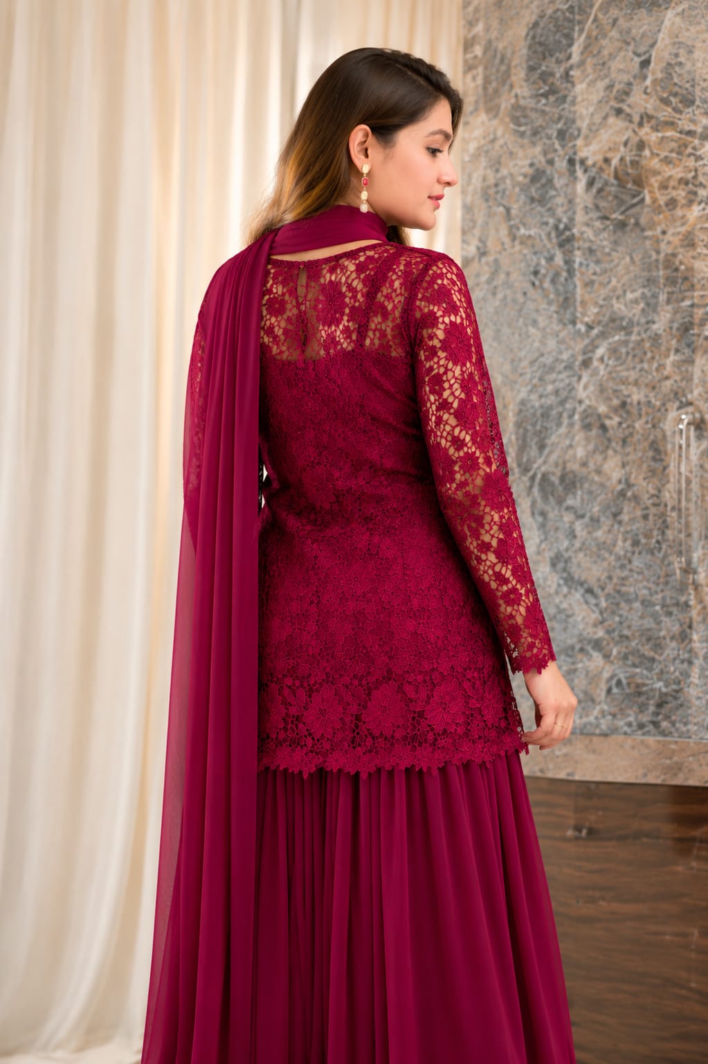 Mahroon Kurti Dress